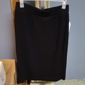 Time and Tru Black Midi Skirt